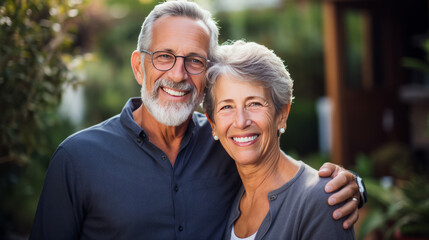 Happy Retired Senior Couple Outdoors