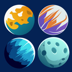 Vector of Abstract Planet, Unique Planet, Planet of imagination