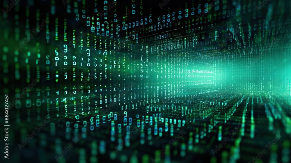Poster binary code background