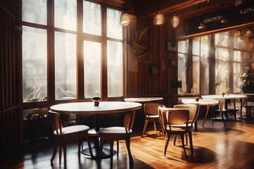 Fototapeta na wymiar カジュアルな雰囲気のカフェ　Café with a Casual Ambiance