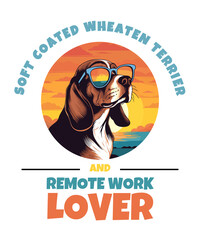 Soft Coated Wheaten Terrier And Remote Work Lover