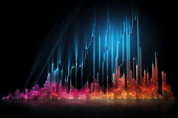 stock market concept showing wealth gain and financial success