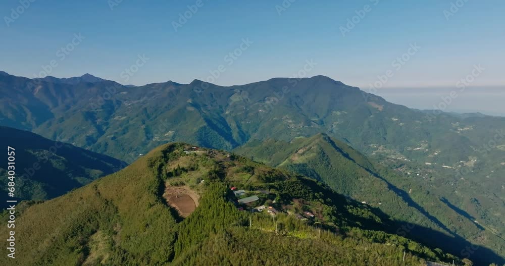 Canvas Prints drone fly over the mountain peak