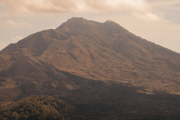 View of Mount Gunung Batur - The Kintamani Volcano at Bali Indonesia