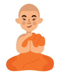buddhist monk illustration