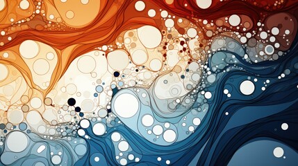 a colorful swirly pattern with circles and lines