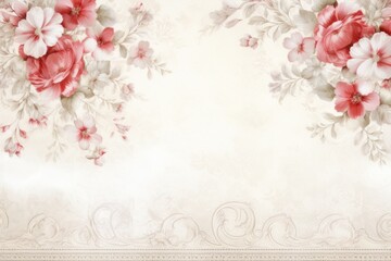 a white and pink floral design