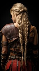 Fototapeta na wymiar a woman with braided hair