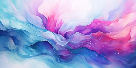 a colorful painting of a wave