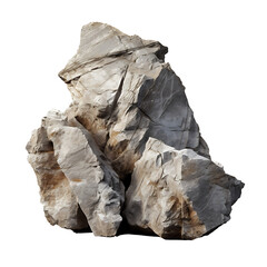 Material rock stone isolated on transparent background cutout, PNG file.