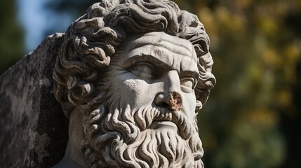 a statue of a bearded man