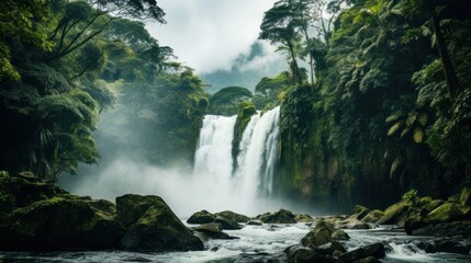Fototapeta na wymiar a waterfall in a forest