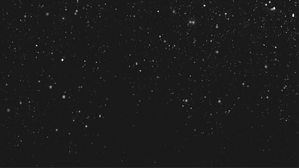 Snow Background. White snowflakes on dark sky. Vector illustration. Falling snow background.