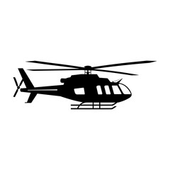 A Helicopter Silhouette vector isolated on a white background