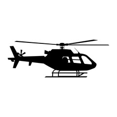 Fototapeta na wymiar A Helicopter Silhouette vector isolated on a white background