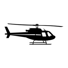 A Helicopter Silhouette vector isolated on a white background