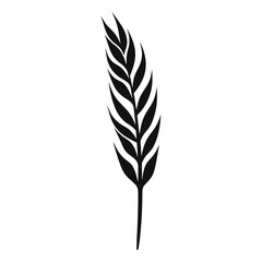 Fototapeta premium Wheat ears Vector isolated on a white background, A Wheat grain silhouette 