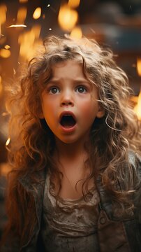 girl chocked and amazed