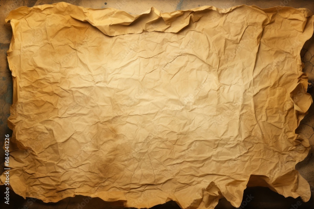 Aufkleber blank sheet of paper resting on a wooden table with a plain background generative ai