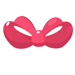 red bow ribbon cartoon vector illustration