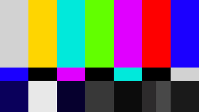 放送休止中に出るテレビ画面