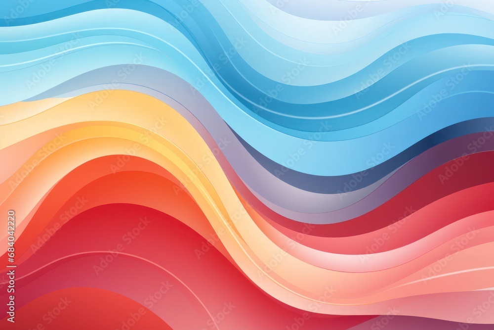 Poster colorful waves creating a vibrant abstract background generative ai