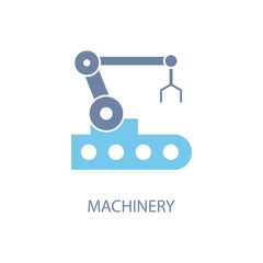 Machinery concept line icon. Simple element illustration. Machinery concept outline symbol design.