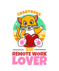 Chartreux And Remote Work Lover