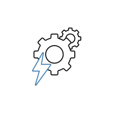 electrical concept line icon. Simple element illustration. electrical concept outline symbol design.