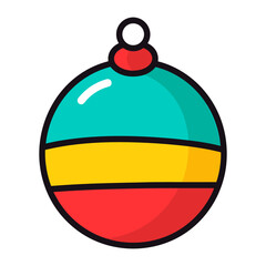 A Christmas Ball Vector illustration isolated on a white background