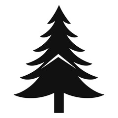 A Christmas Decorative tree silhouette outline vector