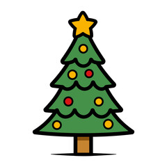 A decorative Christmas tree Vector illustration