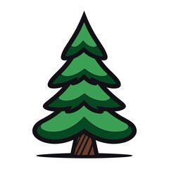 A decorative Christmas tree Vector illustration