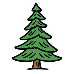 A decorative Christmas tree Vector illustration
