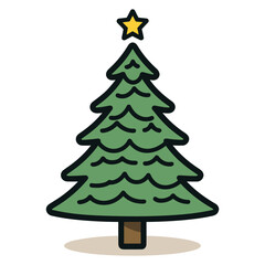 A decorative Christmas tree Vector illustration