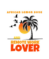 African Lemon Dove And Remote Work Lover