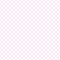 seamless background with pink dots on white background