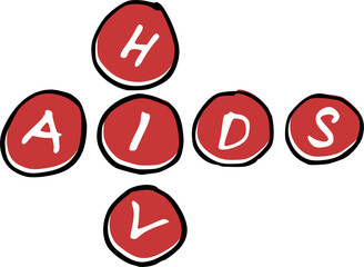 Typography about HIV AIDS in commemoration of world AIDS day