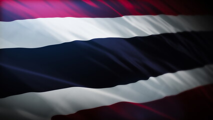 3d rendering illustration of Thailand flag waving