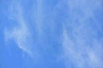 Blue gradient clouds, beauty in summer, soft white background with clear clouds in calm sunlight,...
