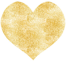 Happy Valentine Day with Gold Glitter Heart