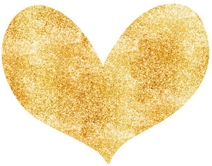Happy Valentine Day with Gold Glitter Heart