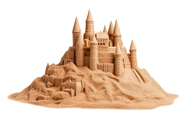 Sandcastle on the beach isolated transparent png - obrazy, fototapety, plakaty
