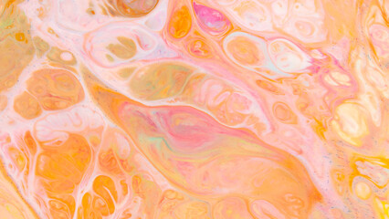 Creative Fluid Art with Multicolored Swirls. Abstract Liquid Colors Background