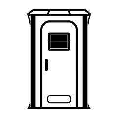 Simple Icon of Portable Toilet