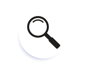 Magnifying glass or search icon. Collection of vector symbol on white background. Vector illustration.