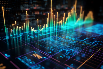 Market Graphs Chart City Finance 