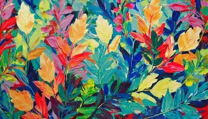 Fototapeta na wymiar Autumn Palette: A Symphony of Colorful Leaves