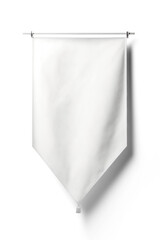 White blank vertical flag. Cut out on transparent