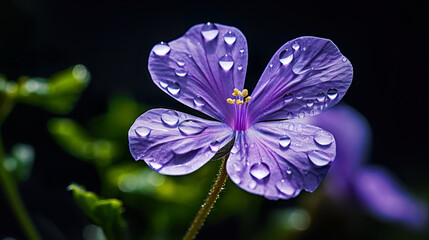 flower with water drops. Generative Ai